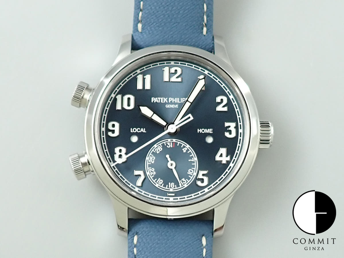 パテックフィリップ カラトラバ パイロット トラベルタイム Ref.7234A-001 ステンレススチール ブルー文字盤