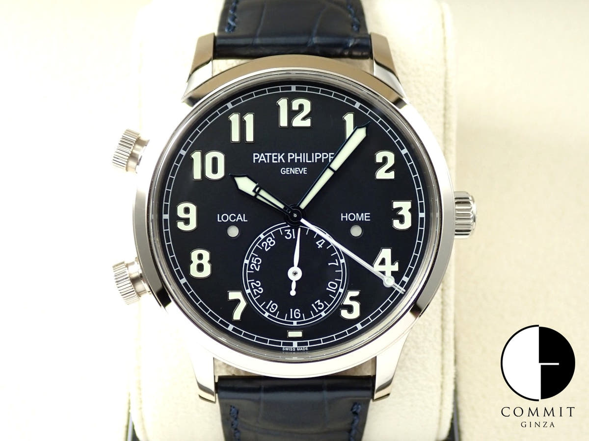 パテックフィリップ カラトラバ パイロット トラベルタイム Ref.5524G-001 ホワイトゴールド ブルー文字盤
