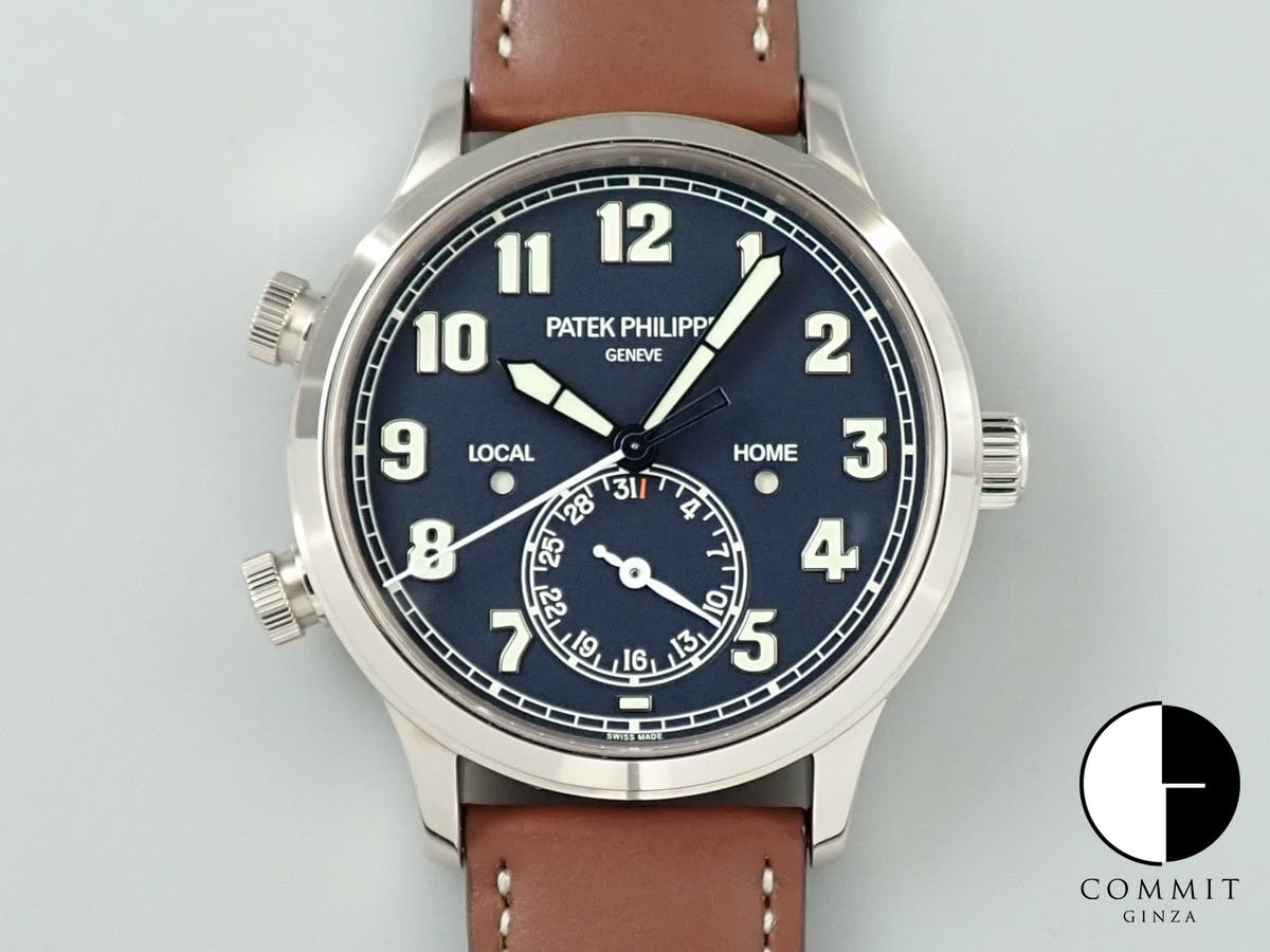 パテックフィリップ カラトラバ パイロット トラベルタイム Ref.5524G-001 ホワイトゴールド ブルー文字盤