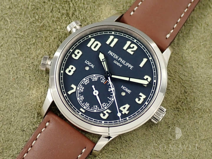 パテックフィリップ カラトラバ パイロット トラベルタイム Ref.5524G-001 ホワイトゴールド ブルー文字盤