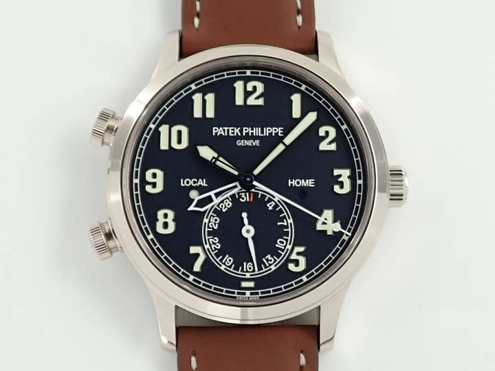 パテックフィリップ カラトラバ パイロット トラベルタイム Ref.5524G-001 ホワイトゴールド ブルー文字盤