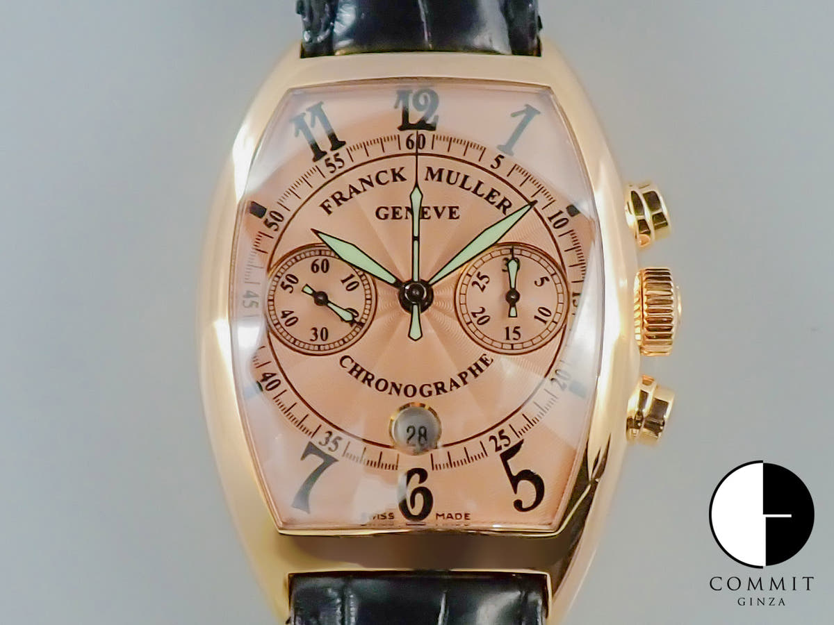 フランクミュラー カサブランカ クロノグラフ Ref.8883CCCDT 5N サーモン文字盤 中古 YMZ6834V