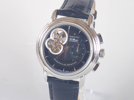 ゼニス クロノマスター Ref.03.0240.4021/22.C495 ブラックギョウシェ文字盤 中古 chronomaster-2