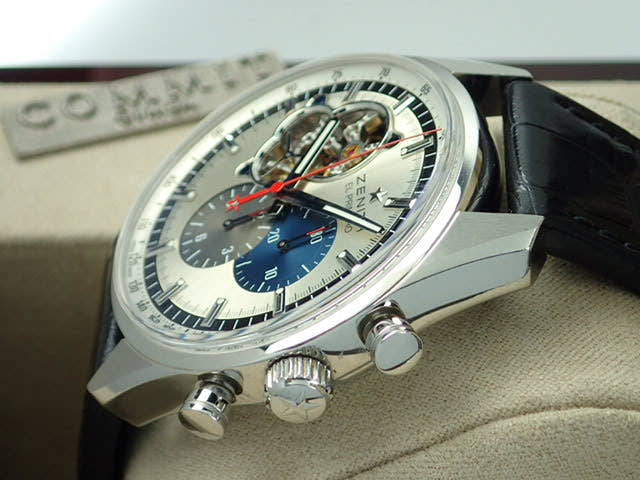 ゼニス クロノマスター1969 Ref.03.2040.4061/69.C496 シルバー文字盤 中古 chronomaster-4