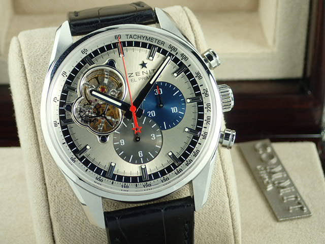 ゼニス クロノマスター1969 Ref.03.2040.4061/69.C496 シルバー文字盤 中古 chronomaster-4