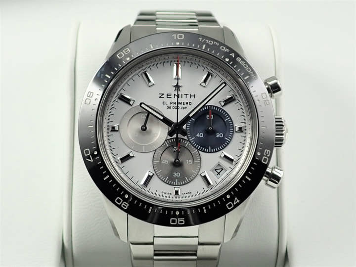 ゼニス クロノマスター スポーツ Ref.03.3100.3600/69.M3100 ホワイト文字盤 美品 R9611684