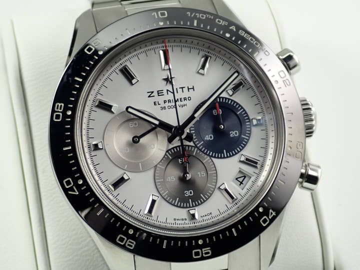 ゼニス クロノマスター スポーツ Ref.03.3100.3600/69.M3100 ホワイト文字盤 美品 R9611684