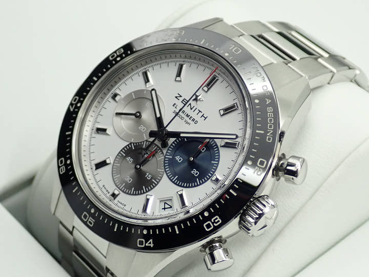 ゼニス クロノマスター スポーツ Ref.03.3100.3600/69.M3100 ホワイト文字盤 美品 R9611684