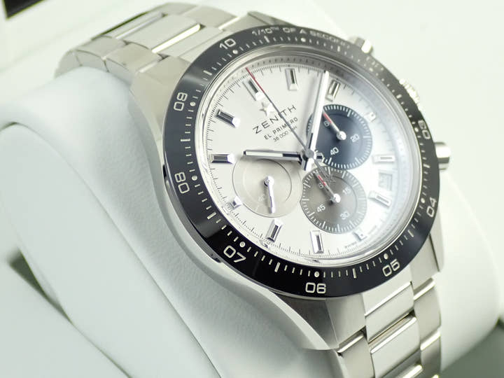 ゼニス クロノマスター スポーツ Ref.03.3100.3600/69.M3100 ホワイト文字盤 美品 UW8VZ37Z