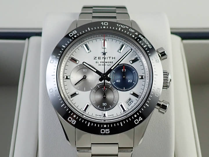 ゼニス クロノマスター スポーツ Ref.03.3100.3600/69.M3100 ホワイト文字盤 中古 7543JPVT