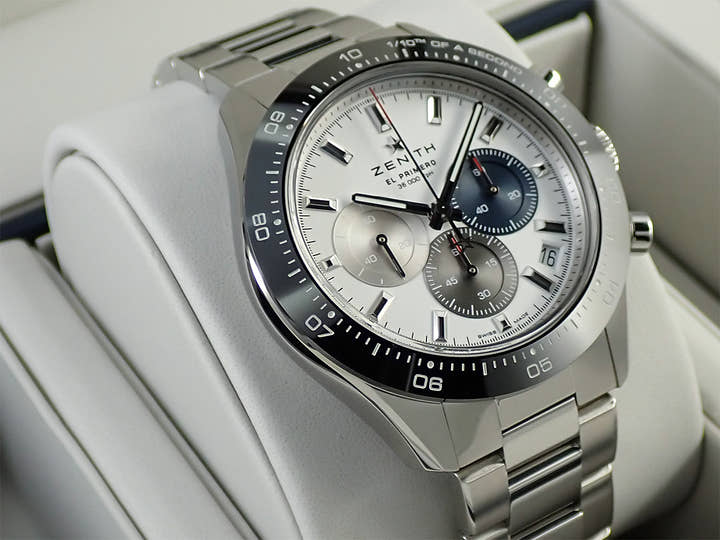 ゼニス クロノマスター スポーツ Ref.03.3100.3600/69.M3100 ホワイト文字盤 中古 7543JPVT