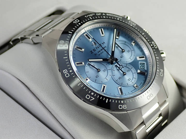 ゼニス クロノマスター スポーツ ヨシダ スペシャル エディション Ref.03.3105.3600/52.M3100 アクアブルー文字盤 極美品 6TSHJHXM