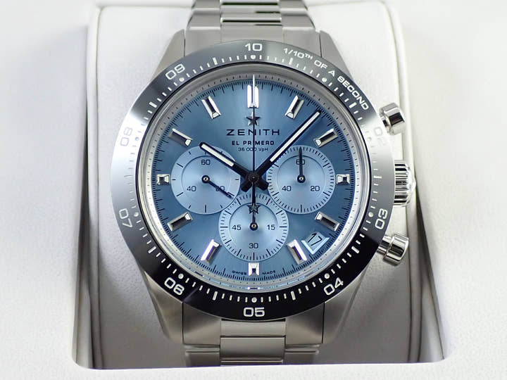 Zenith Chronomaster Sports Yoshida Special Edition Ref.03.3105.3600/52.M3100 Aqua Blue Dial Unused A4SJWFFP
