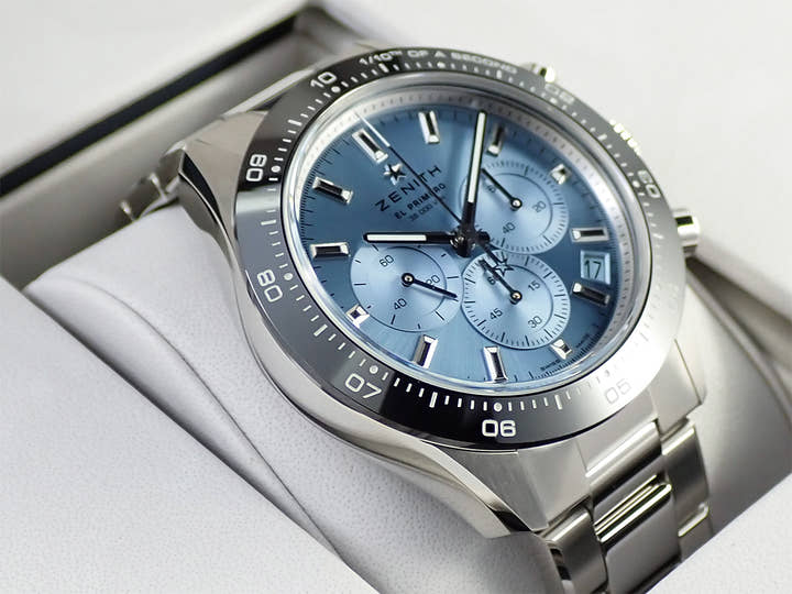 Zenith Chronomaster Sports Yoshida Special Edition Ref.03.3105.3600/52.M3100 Aqua Blue Dial Unused A4SJWFFP