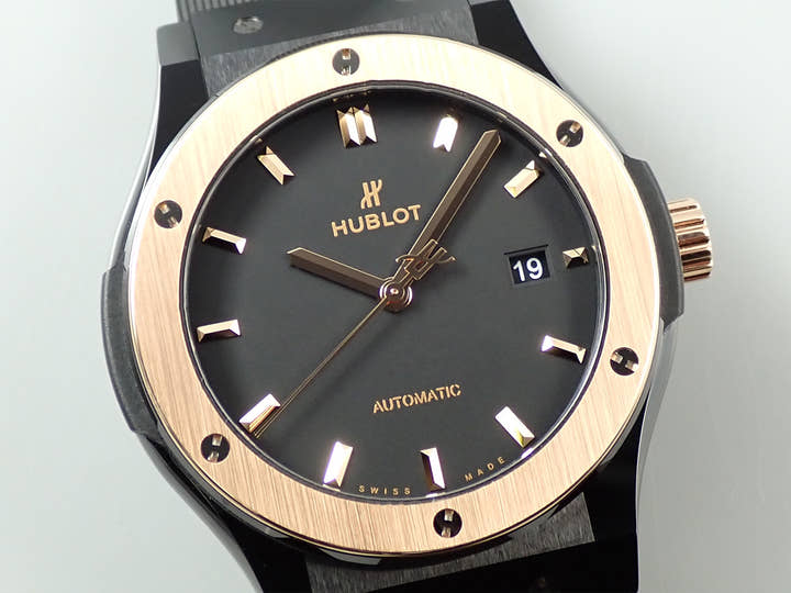 ウブロ クラシックフュージョン セラミック キングゴールド Ref.542.CO.1181.RX ブラック文字盤 極美品 0PFURPYH