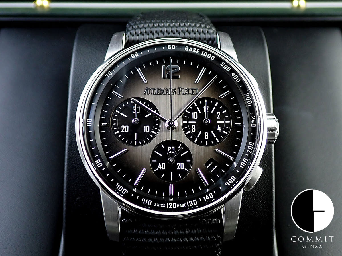 オーデマピゲ CODE 11.59 バイ オーデマ ピゲ クロノグラフ Ref.26393NB.OO.A002KB.01 ホワイトゴールド/セラミック スモークグレー文字盤