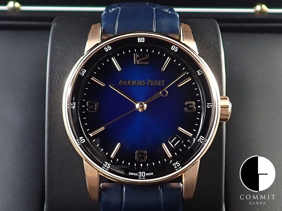 オーデマピゲ CODE 11.59 バイ オーデマ ピゲ Ref.15210OR.OO.A028CR.01 ピンクゴールド スモークブルーラッカー文字盤