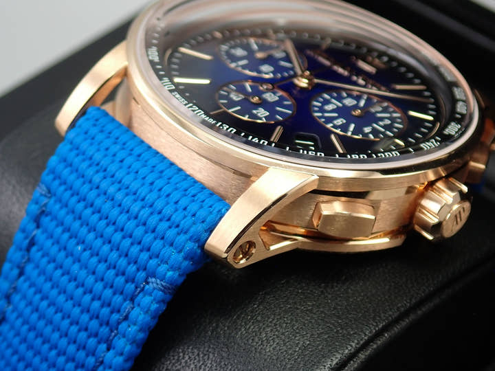 オーデマピゲ CODE 11.59 バイ オーデマ ピゲ クロノグラフ Ref.26393OR.OO.A028CR.01 ピンクゴールド スモークブルーラッカー文字盤