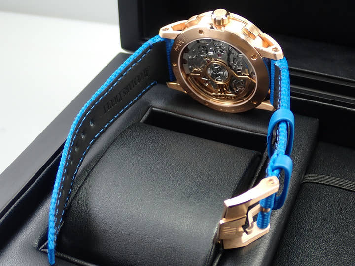 オーデマピゲ CODE 11.59 バイ オーデマ ピゲ クロノグラフ Ref.26393OR.OO.A028CR.01 ピンクゴールド スモークブルーラッカー文字盤