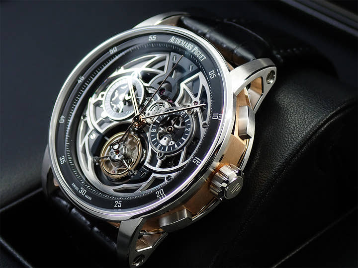 オーデマピゲ CODE 11.59 バイ オーデマ ピゲ Ref.26399CR.OO.D002CR.01 ホワイトゴールド/ピンクゴールド オープンワーク文字盤