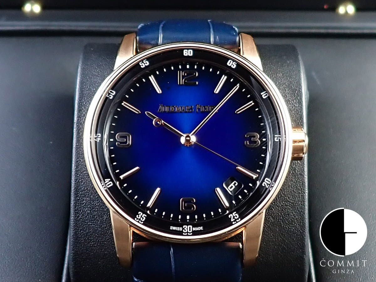 オーデマピゲ CODE 11.59 バイ オーデマ ピゲ Ref.15210OR.OO.A028CR.01 ピンクゴールド スモークブルーラッカー文字盤