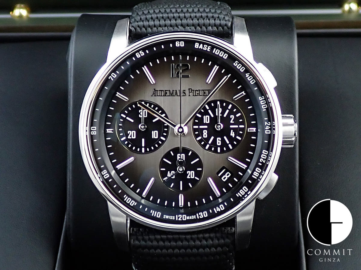 オーデマピゲ CODE 11.59 バイ オーデマ ピゲ クロノグラフ Ref.26393NB.OO.A002KB.01 ホワイトゴールド/セラミック スモークグレー文字盤