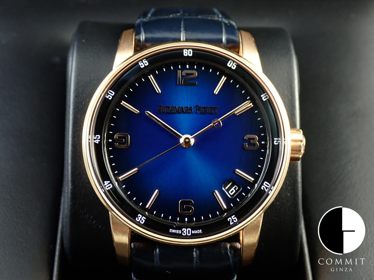 オーデマピゲ CODE 11.59 バイ オーデマ ピゲ Ref.15210OR.OO.A028CR.01 ピンクゴールド スモークブルーラッカー文字盤