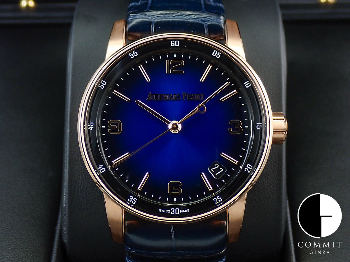 オーデマピゲ CODE 11.59 バイ オーデマ ピゲ Ref.15210OR.OO.A028CR.01 ピンクゴールド スモークブルーラッカー文字盤