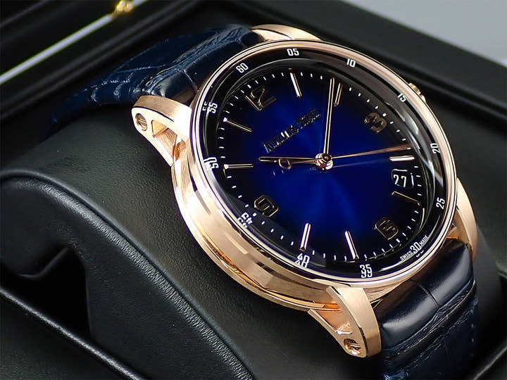 オーデマピゲ CODE 11.59 バイ オーデマ ピゲ Ref.15210OR.OO.A028CR.01 ピンクゴールド スモークブルーラッカー文字盤