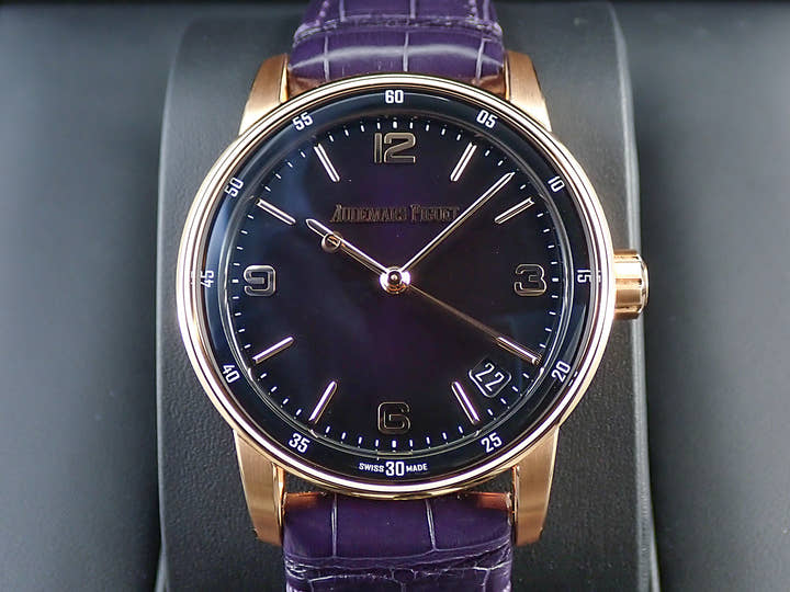 オーデマピゲ CODE 11.59 バイ オーデマ ピゲ Ref.15210OR.OO.A616CR.01 ピンクゴールド パープル文字盤