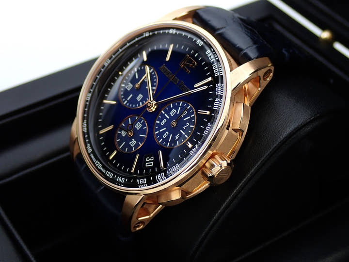 オーデマピゲ CODE 11.59 バイ オーデマ ピゲ クロノグラフ Ref.26393OR.OO.A028CR.01 ピンクゴールド スモークブルーラッカー文字盤