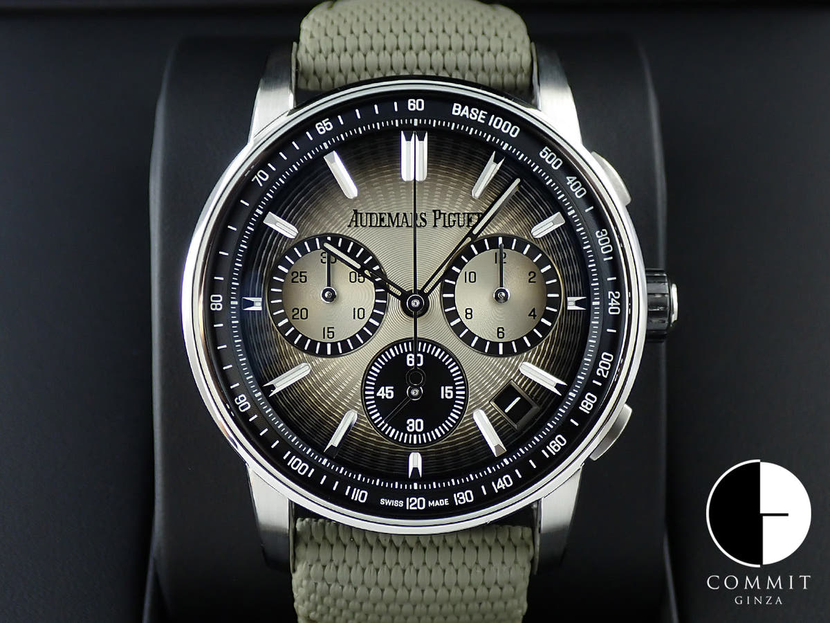 オーデマピゲ CODE 11.59 バイ オーデマ ピゲ クロノグラフ Ref.26393QT.OO.A064KB.01 ステンレススチール/ブラックセラミック スモークベージュ文字盤