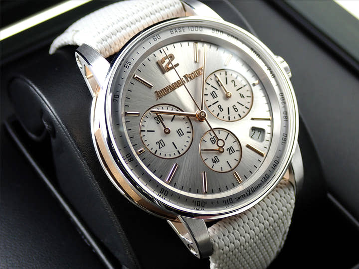 オーデマピゲ CODE 11.59 バイ オーデマ ピゲ クロノグラフ Ref.26393CR.OO.A008KB.01 ホワイトゴールド/ピンクゴールド グレーラッカー文字盤