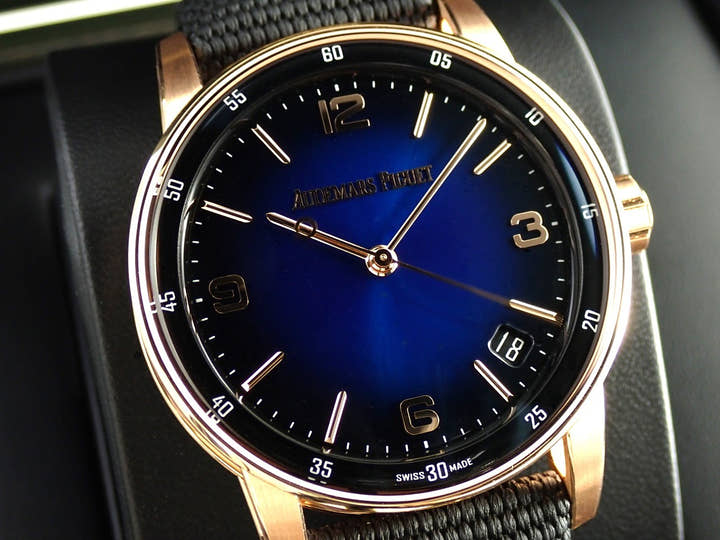 オーデマピゲ CODE 11.59 バイ オーデマ ピゲ Ref.15210OR.OO.A002KB.03 ピンクゴールド スモークブルーラッカー文字盤