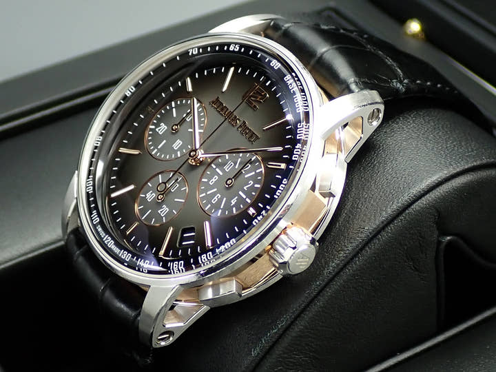 オーデマピゲ CODE 11.59 バイ オーデマ ピゲ クロノグラフ Ref.26393CR.OO.A002CR.01 ピンクゴールド/ホワイトゴールド スモークグレーラッカー文字盤