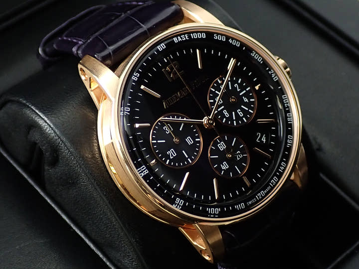 オーデマピゲ CODE 11.59 バイ オーデマ ピゲ クロノグラフ Ref.26393OR.OO.A616VE.01 ピンクゴールド パープル文字盤