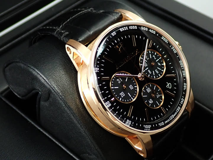 オーデマピゲ CODE 11.59 バイ オーデマ ピゲ クロノグラフ Ref.26393OR.OO.A002CR.01 ピンクゴールド ブラックラッカー文字盤