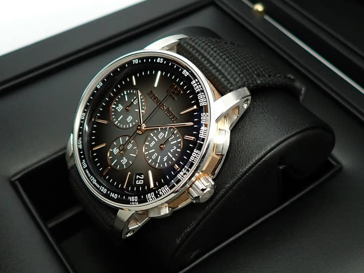 オーデマピゲ CODE 11.59 バイ オーデマ ピゲ クロノグラフ Ref.26393CR.OO.A002CR.01 ピンクゴールド/ホワイトゴールド スモークグレーラッカー文字盤