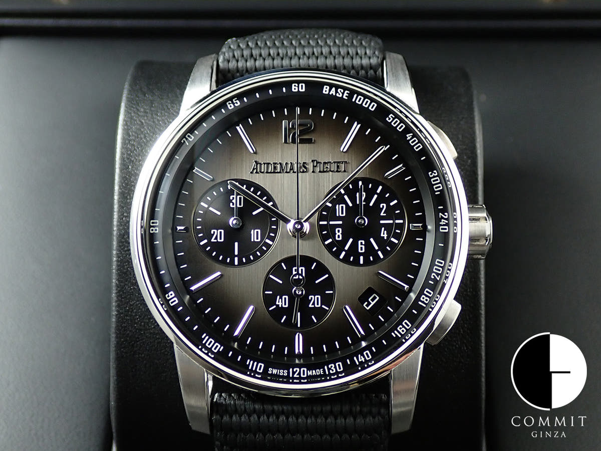 オーデマピゲ CODE 11.59 バイ オーデマ ピゲ クロノグラフ Ref.26393NB.OO.A002KB.01 ホワイトゴールド/セラミック スモークグレー文字盤