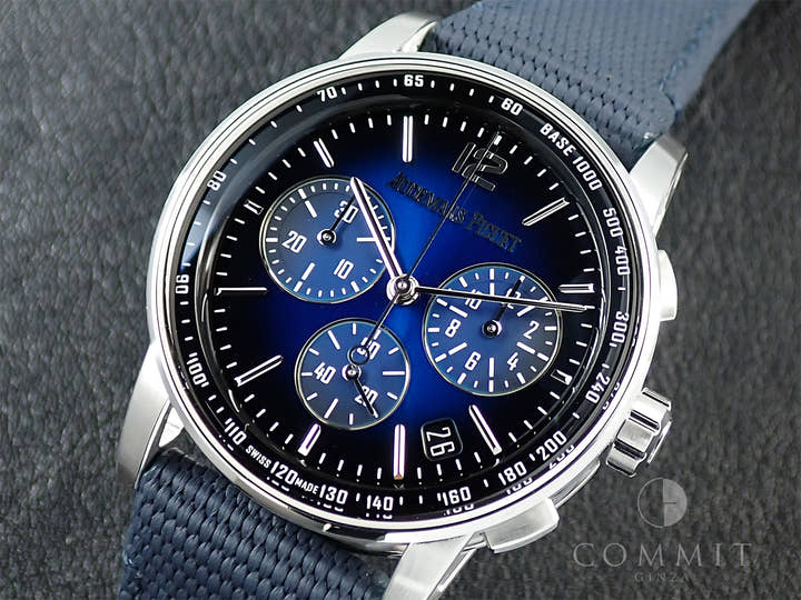 オーデマピゲ CODE 11.59 バイ オーデマ ピゲ クロノグラフ Ref.26393BC.OO.A002KB.01 ホワイトゴールド スモークブルーラッカー文字盤