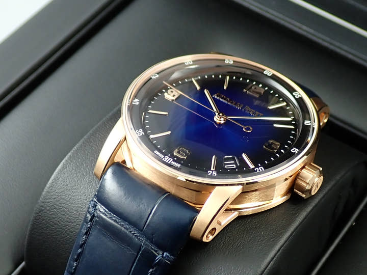 オーデマピゲ CODE 11.59 バイ オーデマ ピゲ Ref.15210OR.OO.A028CR.01 ピンクゴールド スモークブルーラッカー文字盤