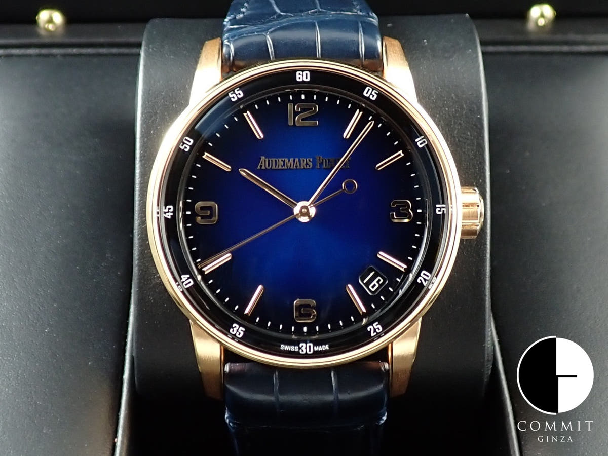 オーデマピゲ CODE 11.59 バイ オーデマ ピゲ Ref.15210OR.OO.A028CR.01 ピンクゴールド スモークブルーラッカー文字盤