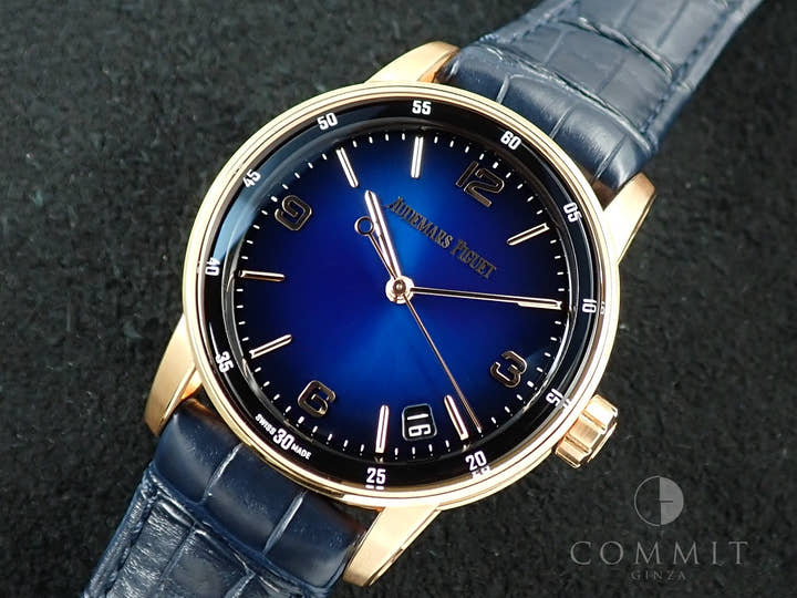 オーデマピゲ CODE 11.59 バイ オーデマ ピゲ Ref.15210OR.OO.A028CR.01 ピンクゴールド スモークブルーラッカー文字盤