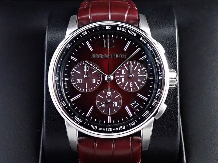 オーデマピゲ CODE 11.59 バイ オーデマ ピゲ クロノグラフ Ref.26393BC.OO.A068CR.01 ホワイトゴールド バーガンディ文字盤