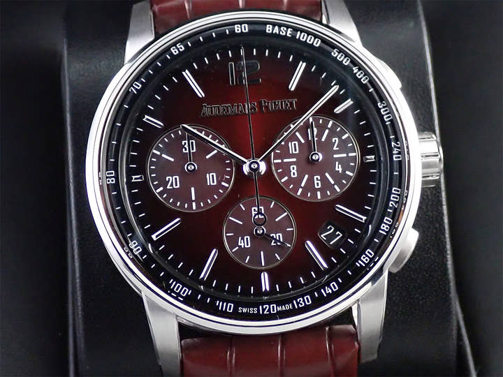 オーデマピゲ CODE 11.59 バイ オーデマ ピゲ クロノグラフ Ref.26393BC.OO.A068CR.01 ホワイトゴールド バーガンディ文字盤