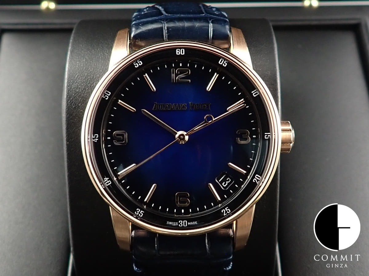 オーデマピゲ CODE 11.59 バイ オーデマ ピゲ Ref.15210OR.OO.A028CR.01 ピンクゴールド スモークブルーラッカー文字盤