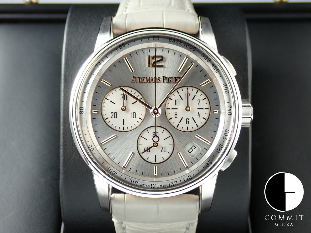 オーデマピゲ CODE 11.59 バイ オーデマ ピゲ クロノグラフ Ref.26393CR.OO.A009CR.01 ホワイトゴールド/ピンクゴールド シルバー文字盤