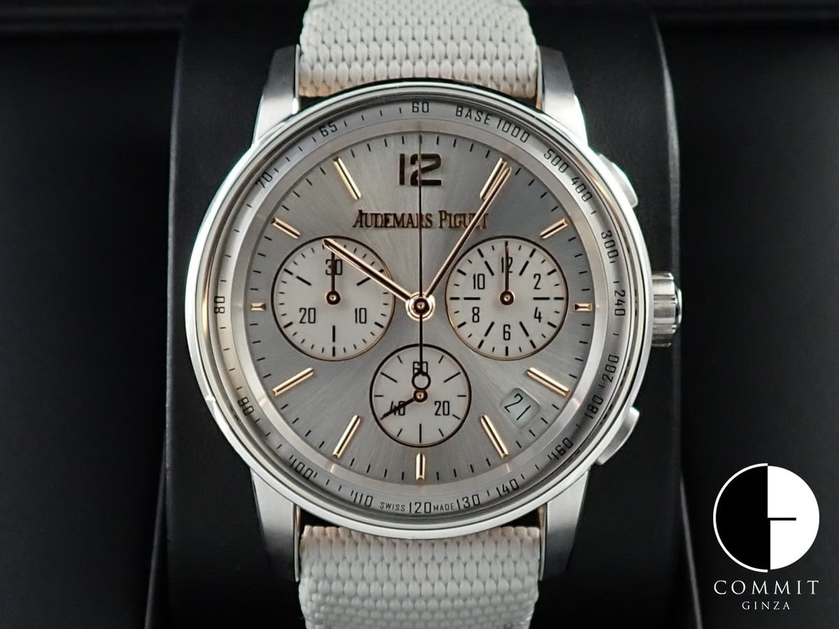 オーデマピゲ CODE 11.59 バイ オーデマ ピゲ クロノグラフ Ref.26393CR.OO.A009CR.01 ホワイトゴールド/ピンクゴールド シルバー文字盤