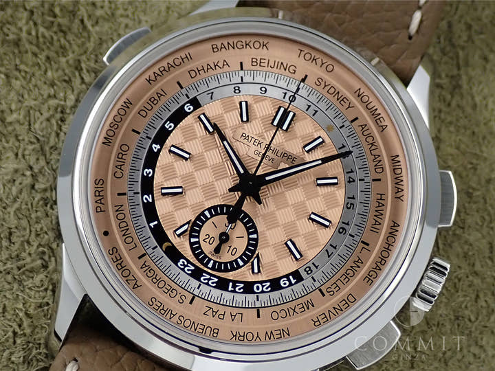 パテックフィリップ コンプリケーション ワールドタイム クロノグラフ Ref.5935A-001 ステンレススチール ローズゴールドメッキ オパーリン文字盤