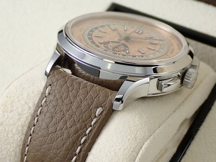 パテックフィリップ コンプリケーション ワールドタイム クロノグラフ Ref.5935A-001 ステンレススチール ローズゴールドメッキ オパーリン文字盤